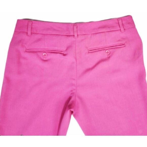 GAP Bubblegum Barbie Pink Twill Slim Cropped Pant Women Size 2 Fun Spring - Picture 12 of 16